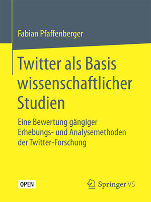 cover image of Twitter als Basis wissenschaftlicher Studien